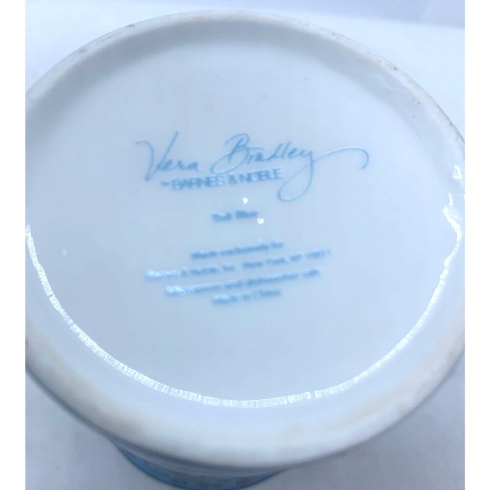 Vera Bradley Bali Blue Porcelain Coffee Cup Mug Retired Design - Picture 2 of 12